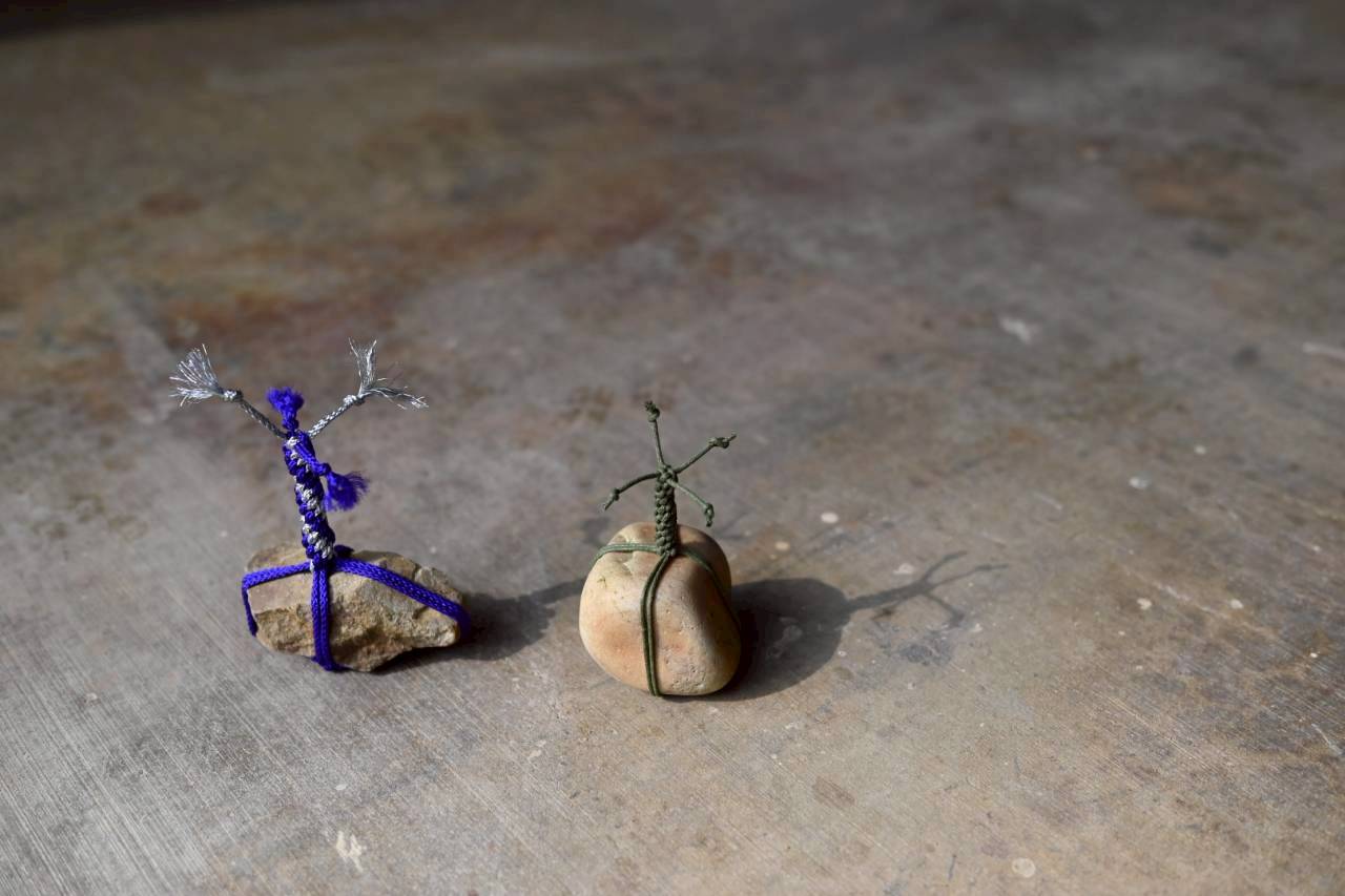 関守石づくりと宿り木のハンキングワークショップ